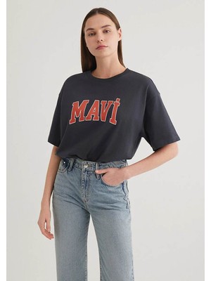 Mavi Mavi Logo Baskılı Antrasit Tişört 1600843-82185