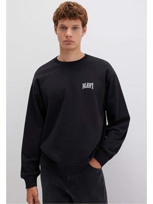 Mavi Mavi Logo Baskılı Siyah Sweatshirt 0611716-900