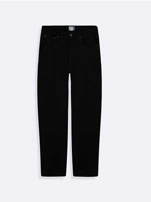 Lıoren Düz Paça Orta Bel Jean Pantolon