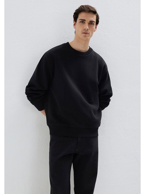 Mavi Bisiklet Yaka Siyah Basic Sweatshirt 0S10276-900