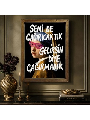 Bk Gift Vintage Klasik Sanat Esprili Sözlü Masif Ahşap Çerçeveli Dekoratif Tablo - 18