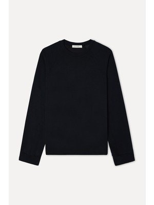 Mudo Kadın Siyah Modal Karışımlı Loose Fit Bisiklet Yaka Sweatshirt
