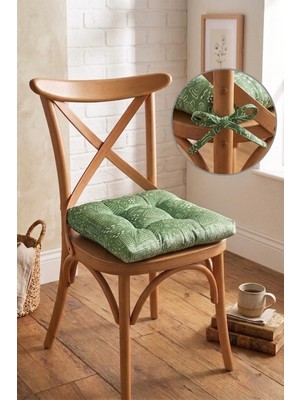 Aymira Home 1 Adet Dijital Baskılı Bağcıklı Pofidik Sandalye ve Piknik Minderi Çok Amaçlı 40X40CM