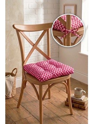 Aymira Home 1 Adet Dijital Baskılı Bağcıklı Pofidik Sandalye ve Piknik Minderi Çok Amaçlı 40X40CM