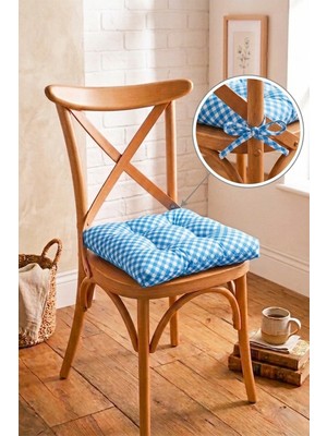 Aymira Home 1 Adet Dijital Baskılı Bağcıklı Pofidik Sandalye ve Piknik Minderi Çok Amaçlı 40X40CM