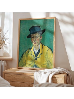 Pegziz Genç Adam Portresi Çerçeveli Sanat Poster Duvar Dekoru