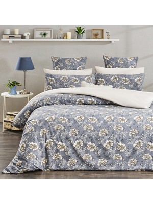 Lorien Gri Renkli Main Desenli Tek Kişilik Nevresim Takımı 160 x 220 cm Çift Taraf Kullanımlı