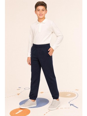 Perendi Lastikli Rahat Kesim Cepli Erkek ve Kız Çocuk Unisex Eşofman Altı