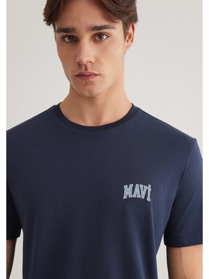Mavi Mavi Logo Baskılı Lacivert Tişört 0611714-70497