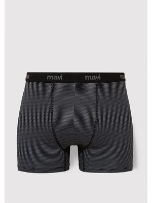 Mavi Çizgili Siyah Boxer 0910434-32174