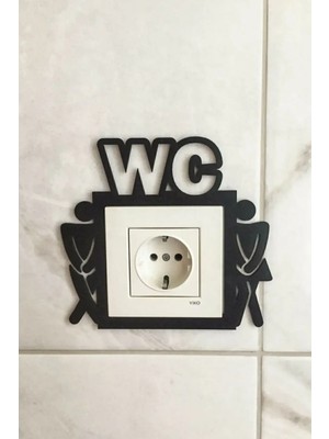 Kuzeylina WC Tuvalet Dekoratif Priz Çerçevesi - Ahşap MDF