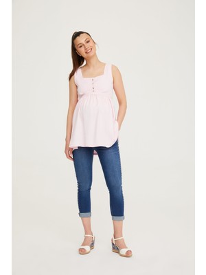 Vavien Hamile Pembe Bluz Tunik 1075