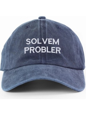 PataCute Solvem Probler Mavi Yıkamalı Şapka