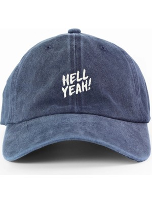 PataCute Hell Yeah Mavi Yıkamalı Şapka