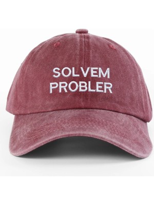 PataCute Solvem Probler Bordo Yıkamalı Şapka