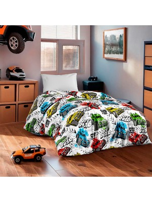 Lorien Truck Desenli Tek Kişilik Nevresim / Yorgan Kılıfı 160 x 220 cm
