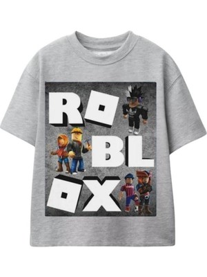 Dereff Roblox T-Shirt (Gri) 9-10 Yaş