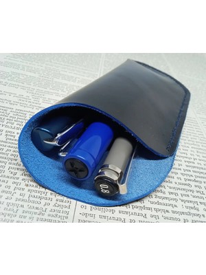 Mikasso Hakiki Deri El Emeği Özel Kalemleriniz Için Kalemlik Kalem Kutu 17,5 cm 7 cm ( 3\4 Kalem Için ) 20NM