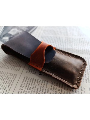 Mikasso Crazy Gerçek Deri Özel Kalemleriniz Için Kalemlik ( 2*3 Kalem Için ) 27 cm \ 6 cm Lmn2 Deri Kahveren