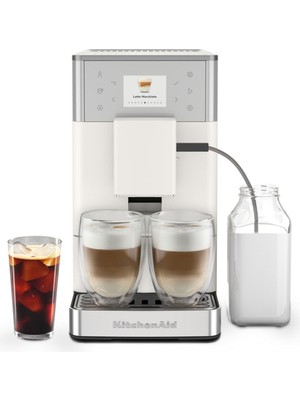 Kitchenaid Tam Otomatik Buzlu Kahve Özellikli Espresso Makinesi Kf3 Porcelain White