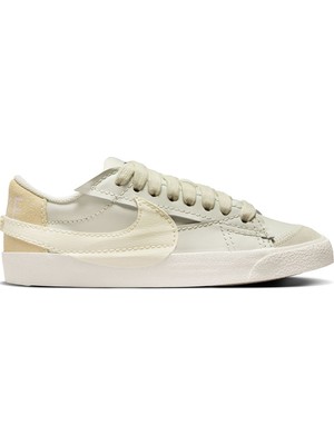 Nike Blazer Low '77 Jumbo Womens Leather Sneaker Hakiki Deri Günlük Spor Ayakkabı Krem