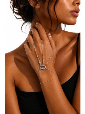 Poseidons Jewellery Renkli Taşlı Çiçek Detaylı Gold Cuff Bileklik – Zamansız Zarafet