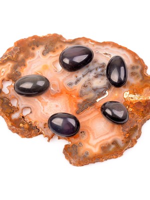 Taş Sandığı Obsidyen Taşı Kütle - Rainbow Obsidyen