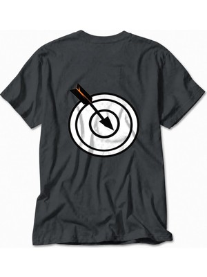 Wakha Erkek Yay Minimalist Ok Tasarımı - Sırt Baskılı - Füme