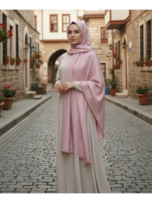 Lady Coco Kendinden Desenli Kaz Ayağı Krep Şal