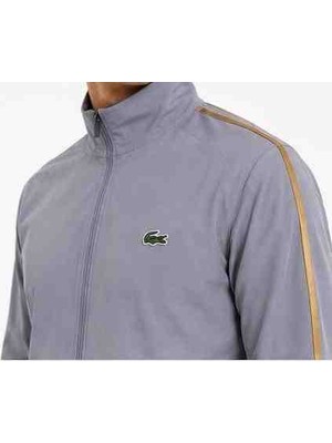 Lacoste Şeritli Gri-Antrasit Regular Fit Eşofman Takımı