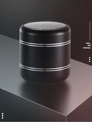 Mini Alüminyum Tws Kablosuz Bluetooth Hoparlör – Yuvarlak Metal Tasarım, Yüksek Bas ve Taşınabilir Özellikler ( Lisinya )