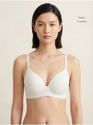 Intive Lingerie Orkide Fitilli Dokulu Iz Belli Etmez Dikişsiz Balenli Ayarlanabilir Askılı SÜTYEN-LIMITED-8905