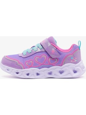 Skechers Heart Lights Büyük Kız Çocuk Mor Işıklı Spor Ayakkabı 303736L Lvmt