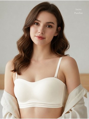 Intive Lingerie Pureline Straplez Kesim Altı Transparan Çıkarılabilir Askılı Kopçalı Lazer Kesim Dikişsiz Sütyen