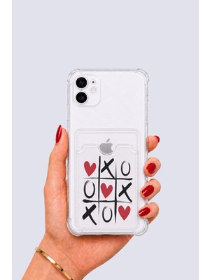 Ankaverse iPhone 11 Kartlıklı Xoxo Desenli Kılıf