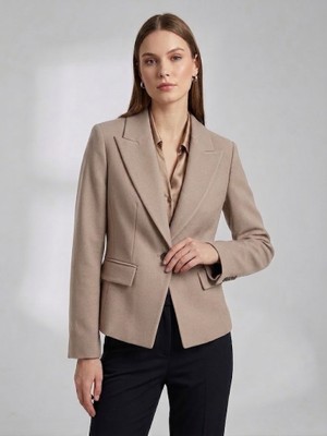 Ekol Sivri Yaka Tek Düğmeli Slim Fit Klasik Blazer Ceket 4041