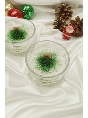 Kuzeylina Christmas Series Candle Okyanus Kokulu %100 Soya Wax El Yapımı Mum Yılbaşı Konsept