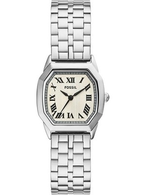 Fossil FES5363 Quartz Çelik Gri Krem Kadran 27 mm Kadın Kol Saati