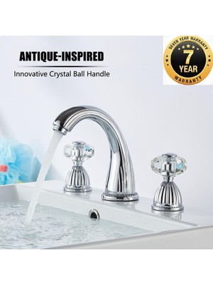 İthal Faucet Banyo Lavabo Bataryası Ankastre Krom Renk 3'lü Set Yeni 7 Yıl Garantili İthal