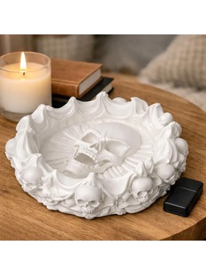 Belirtilmemiş Dekoratif Kuru Kafa Model Küllük Obje