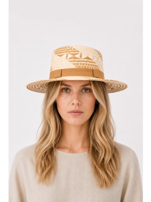 Nordbron Orkney Hasır Şapka Tokalı Yazlık Şapka Straw Hat