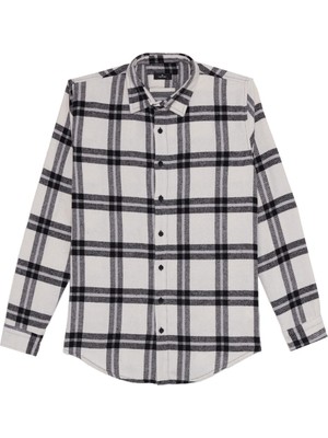 Tudors Erkek Slim Fit Dar Kesim Kareli Kışlık Oduncu Gömlek