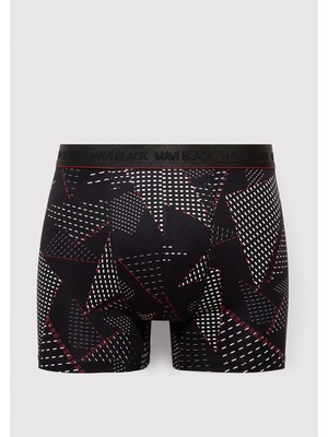 Mavi Baskılı Siyah Boxer 0912177-900