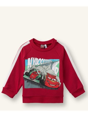 DeFacto Cars Baskılı Şerit Detaylı Oversize Sweatshirt Erkek Bebek I3543A526WN