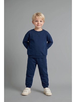 DeFacto Uzun Kollu Sweatshirt Elastik Belli Eşofman Altlı 2'li Takım Erkek Bebek H5617A526AU