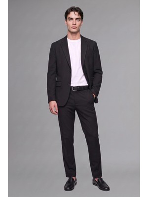 DeFacto Slim Fit Çentikli Yaka İki Düğmeli Blazer Ceket F7690AX26AU
