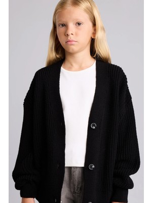 DeFacto Fitilli Triko Basic Hırka Kız Çocuk H8383A826AU