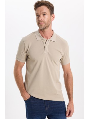 Tudors Erkek Slim Fit Dar Kesim Premium Seri %100 Pamuk Yumuşak Dokulu Merserize Taş Polo Yaka Tişört