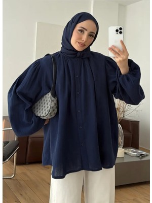 Salisburys Molly Nelly Kadın Oversize Muslin Gömlek