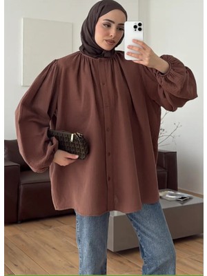 Salisburys Molly Nelly Kadın Oversize Muslin Gömlek